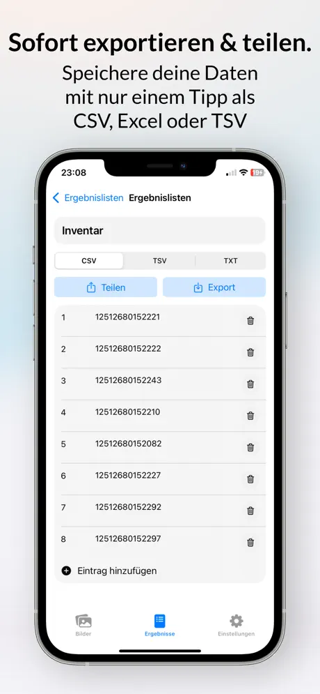 Scan2List App – Stapel-Scan mit Foto